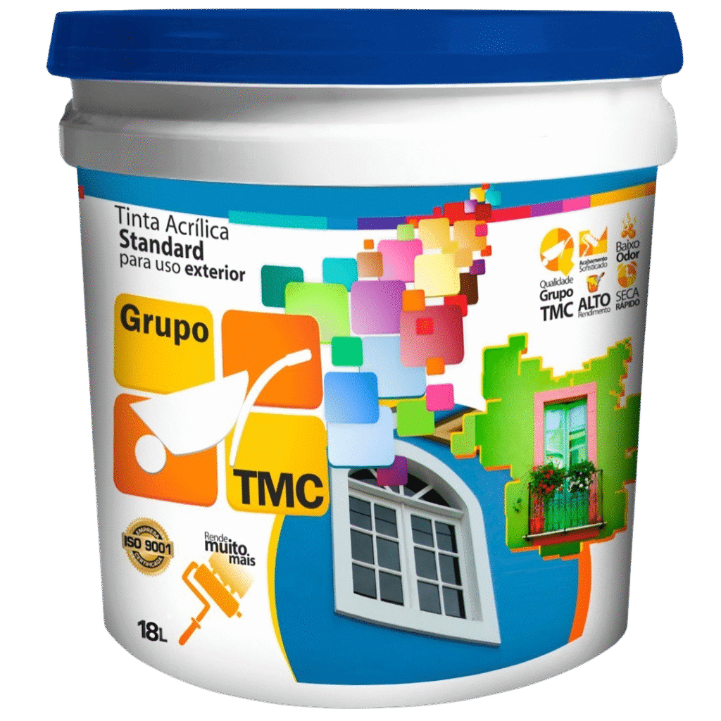Tinta Acrilica Standart uso exterior Grupo TMC Balde 18 litros