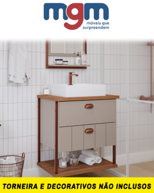Kit Uni 60cm Capuccino e Freijó MGM Móveis | Grupo TMC